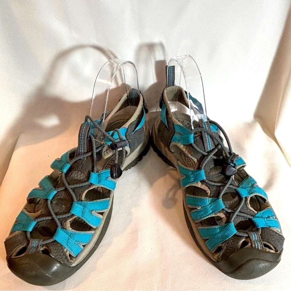 KEEN Sz 7.5 Whisper Bungee Closure Hiking Outdoor EVA Footbed Sandals